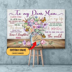 Personalzied Canvas To My Mom From Daughter Mothers Day Canvas Poster To Mom 6306 2