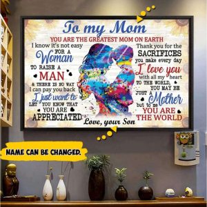 Personalzied Canvas To My Mom From Son Mothers Day Canvas Poster To Mom Mom And Son Gift MD2562 7310 1
