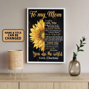 To My Mom Everything I Am Personalized Poster