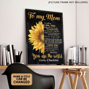 To My Mom Everything I Am Personalized Poster 3