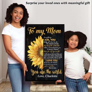 To My Mom Everything I Am Personalized Poster 4