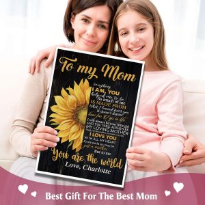 To My Mom Everything I Am Personalized Poster 5