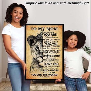 To My Mom I Love You With All My Heart Personalized Poster 4