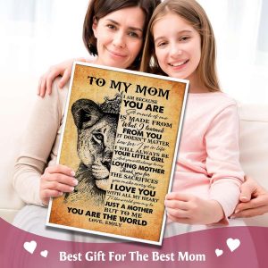 To My Mom I Love You With All My Heart Personalized Poster 5