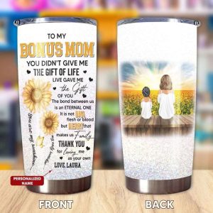Tumbler Daughter To Mom Sunflower You Didnt Give Me The Gift Of Life Personalized Name 4220 1
