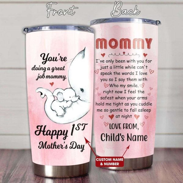 Tumbler Daughter To Mother You’re Doing A Great Job Elephant Mommy Tumbler