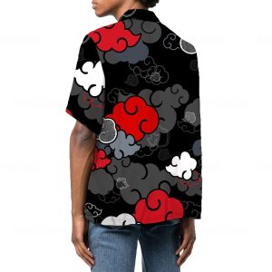 Akatsuki Hawaiian Shirt, Akatsuki Summer Shirt, Akatsuki Naruto Button Shirt