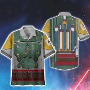 Boba Fett Cosplay Costume Star Wars Hawaiian Shirt, Star Wars Aloha Shirt