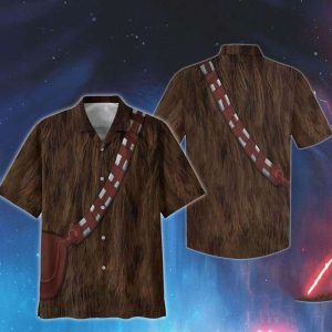 Chewbacca Cosplay Costume Star Wars Hawaiian Shirt