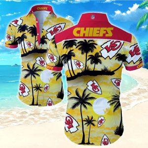Chiefs Hawaiian Shirt NFL Football Coconut Tree, Kansas City Chiefs Hawaiian Shirt