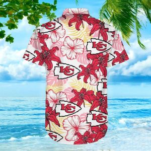 Chiefs Hawaiian Shirt Colorful Flower Palm Leaf Football NFL Kansas City Chiefs Best Seller Shirts Design In Usa 2