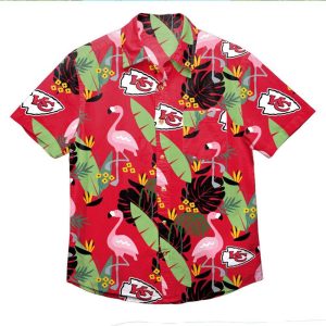 Chiefs Hawaiian Shirt Flamingo Banana Leaf Football NFL Kansas City Chiefs, Kansas City Chiefs Hawaiian Shirt
