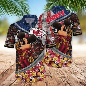 Chiefs Hawaiian Shirt NFL KC Cool Mickey Mouse, Kansas City Chiefs Hawaiian Shirt