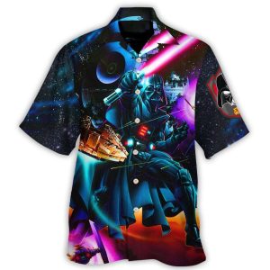 Darth Vader Fighting Battleship Star Wars Hawaiian Shirt, Darth Vader Hawaiian Shirt
