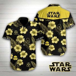 Darth Vader Icon Star Wars Hawaiian Shirt Yellow, Darth Vader Hawaiian Shirt