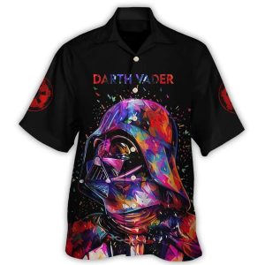 Darth Vader Pop Art Colorful Star Wars Hawaiian Shirt, Darth Vader Hawaiian Shirt