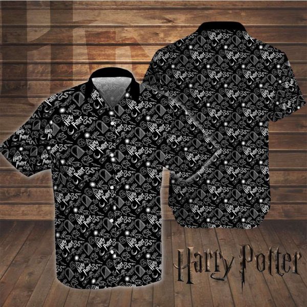Harry Potter All Over Print 3D Hawaiian Shirt-Black
