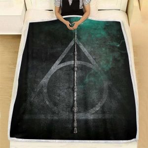 Harry Potter And The Deathly Hallows Symbols Blanket, Harry Potter Blanket