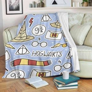 Harry Potter Cute Drawing Blanket, Harry Potter Blanket