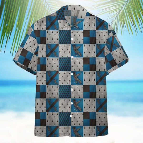 Harry Potter Ravenclaw House Checkered Pattern All Over Print 3D Hawaiian Shirt