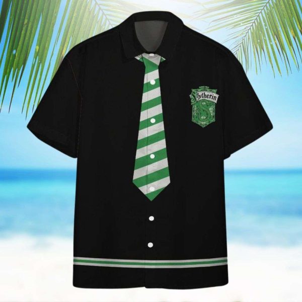 Harry Potter Slytherin Crest Uniform All Over Print 3D Hawaiian Shirt
