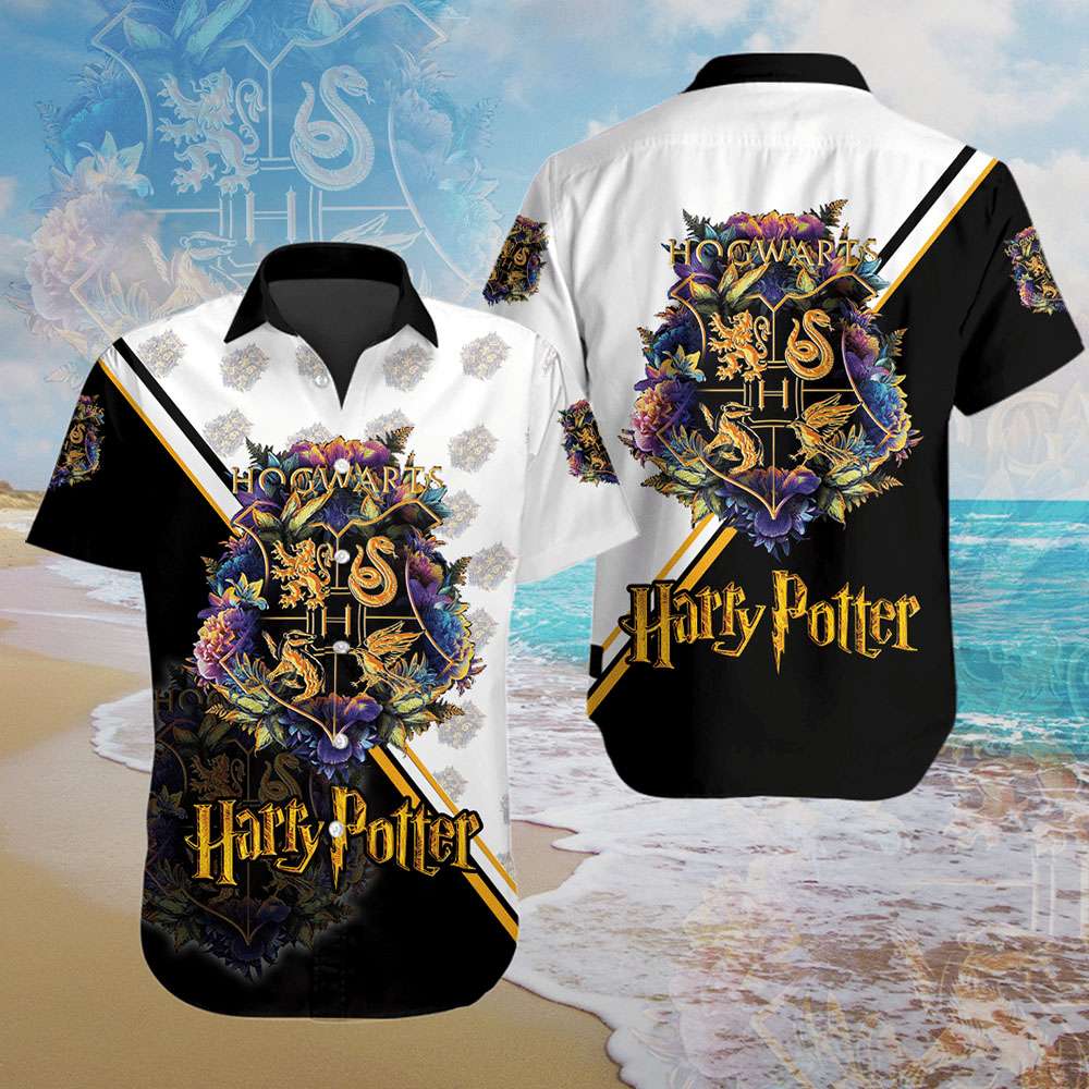 Hogwarts Harry Potter All Over Print 3D Hawaiian Shirt 1