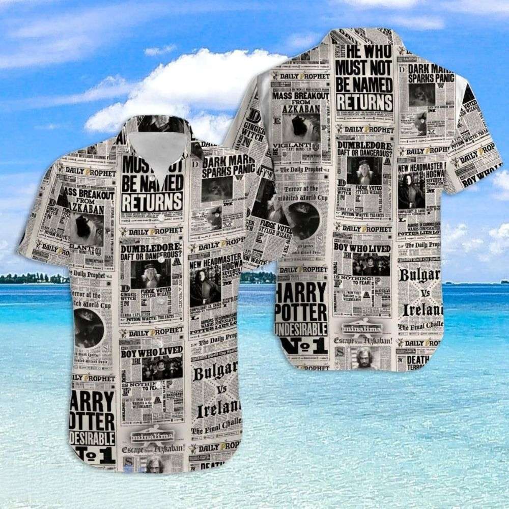Newspaper Harry Potter Hawaiian Shirt 1