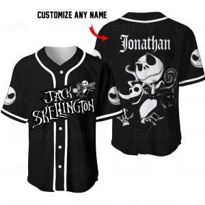 Personalized Jack Skellington Baseball Jersey Shirt, Jack Skellington Shirts