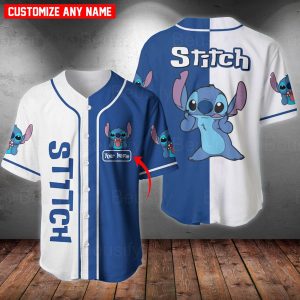 Personalized Stitch Baseball Jersey Shirt, 3D Print Clothing Cute Stitch Gift