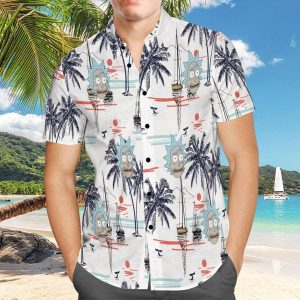 Rick And Morty Shirt, Rick And Morty Button Shirt, Rick Heads Hawaiian Shirt