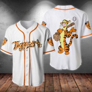 Tigger Winnie Pooh Baseball Jersey Shirt, Tigger Jersey Shirts, Funny Disney Shirt