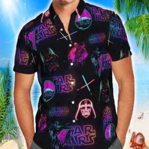 Vader Yoda Face Galaxy Shirt, Star Wars Hawaiian Shirt