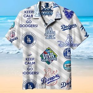 Aloha MLB Keep Calm And Go LA Dodgers Hawaiian Shirt