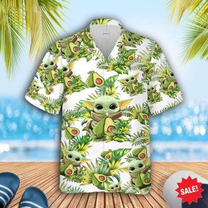 Baby Yoda Avocado Star Wars Hawaiian Shirt, Gifts For Star Wars Fans
