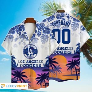 Baseball MLB Team 3D Print LA Dodgers Hawaiian Shirt