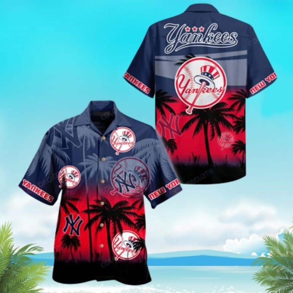 Baseball New York Yankees Aloha Hawaiian Shirt Father’s Day Gift For Beach