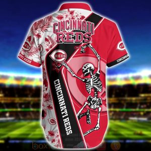 Best MLB Cincinnati Reds Skeleton Aloha Shirt, Cincinnati Reds Hawaiian Shirt