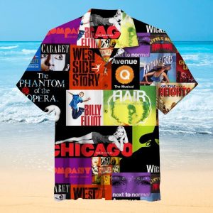 Broadway Poster Banner Musical Theater Hawaiian Shirt, Cool Hawaiian Shirts