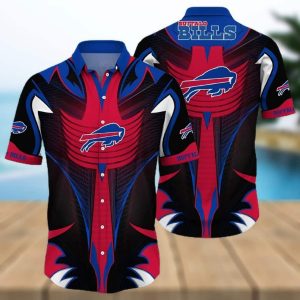Buffalo Bills Hawaiian Shirt Beach Gift For Football Players, NFL Hawaiian Shirt
