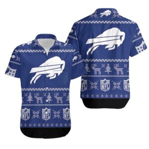 Buffalo Bills Hawaiian Shirt Christmas Gift For Football Lovers, NFL Hawaiian Shirt