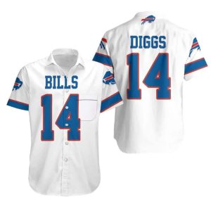Buffalo Bills Hawaiian Shirt Diggs 14 Gift For Football Fans, NFL Hawaiian Shirt