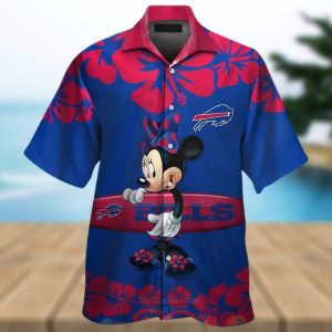Buffalo Bills Hawaiian Shirt Minnie Mouse Gift For Disney Lovers, NFL Hawaiian Shirt