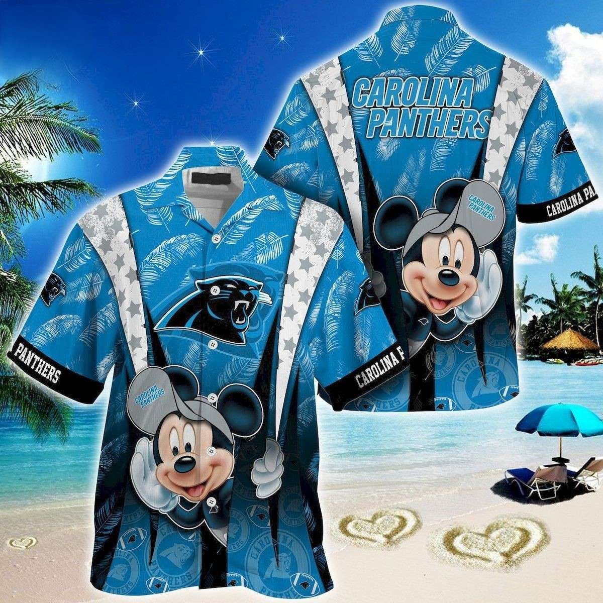 Carolina Panthers Logo Mickey Mouse Disney Hawaiian Shirt, NFL