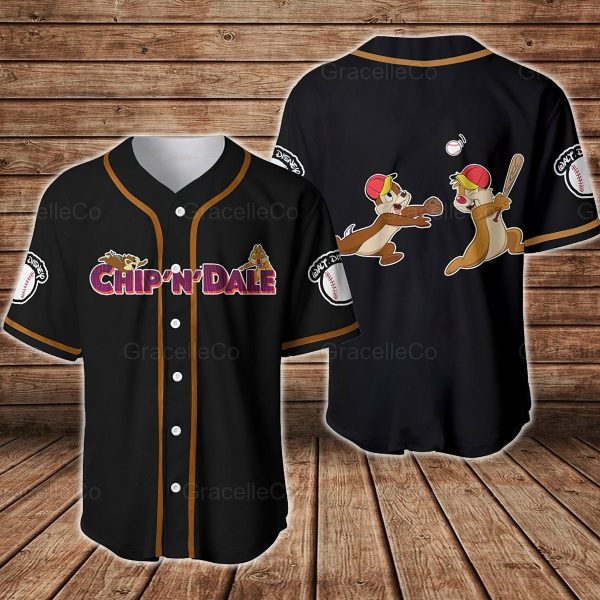 Chip And Dale Baseball Jersey Shirt, Disney Chip N Dale Jersey Shirt, Disney Baseball Jersey