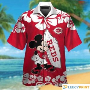 Cincinnati Reds Cute Mickey Mouse Hawaiian Shirt, Cincinnati Reds Hawaiian Shirt