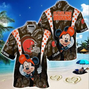 Cleveland Browns Mickey Mouse Hawaiian Shirt, NFL Hawaiian Shirt