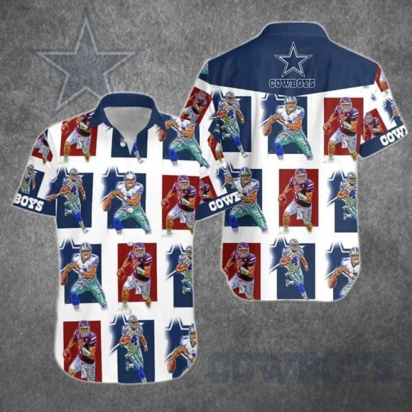Cool Dallas Cowboys Hawaiian Shirt Beach Gift For Football Players, NFL Hawaiian Shirt