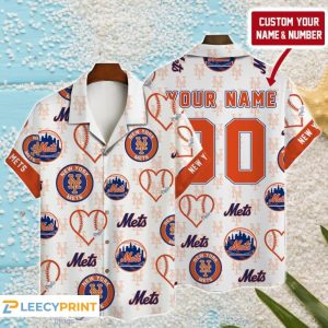 New York Mets MLB Major League Baseball Custom Name & Number Baseball Jersey