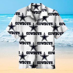 Dallas Cowboys Hawaiian Shirt Beach Gift For Friend, NFL Hawaiian Shirt