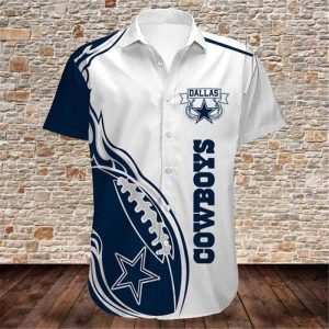 Dallas Cowboys Hawaiian Shirt Beach Gift For Him, NFL Hawaiian Shirt